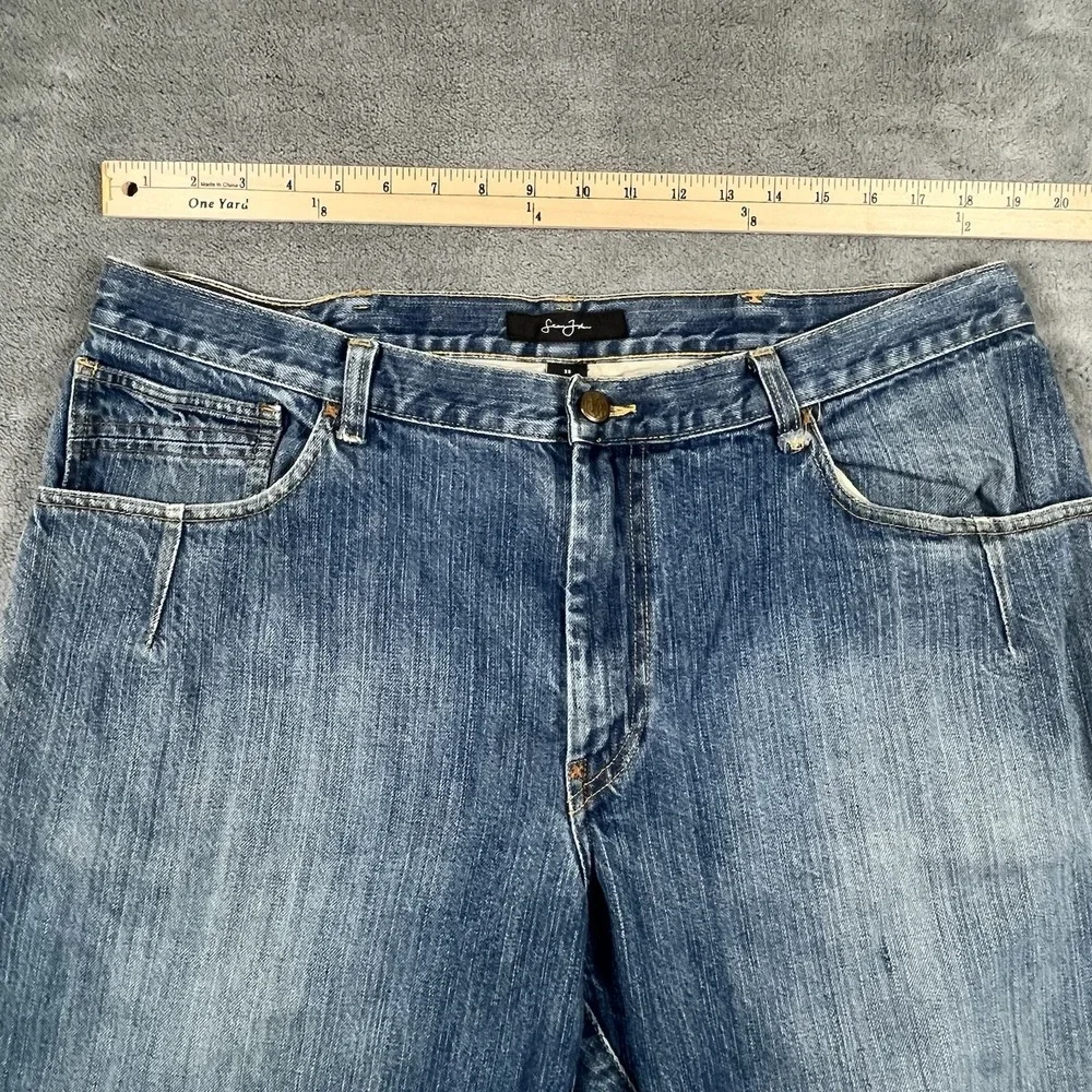 Sean John Embroidered Wide Leg Jean Men Relaxed Streetwear Baggy Denim 38X33 Y2K